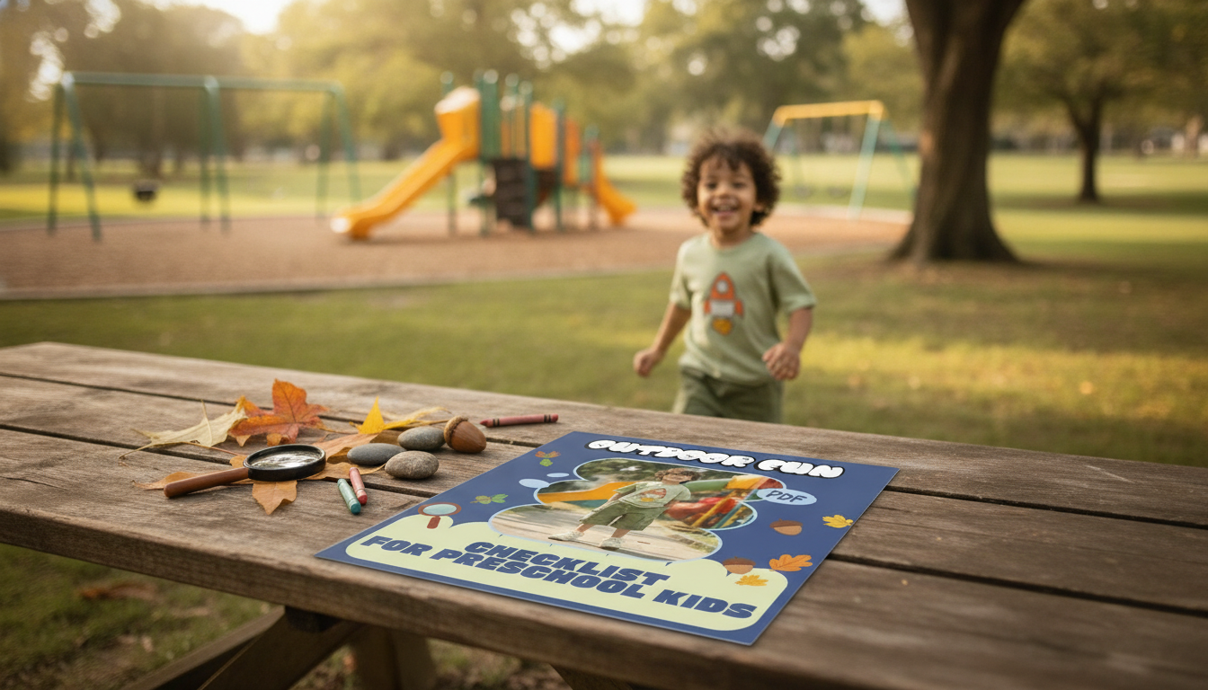 Printable Outdoor Checklist for Preschool Nature Play