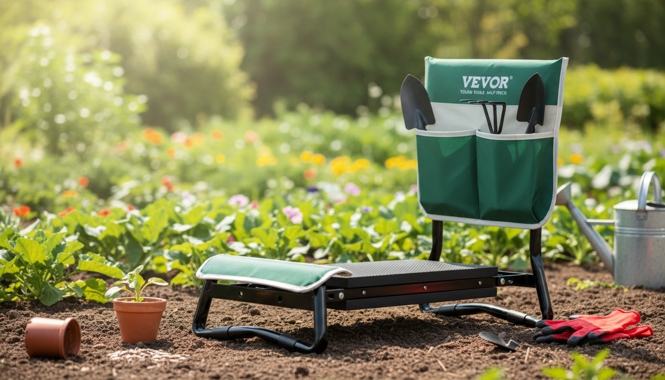 Foldable Garden Kneeler & Seat: 8″ EVA Pad Comfort