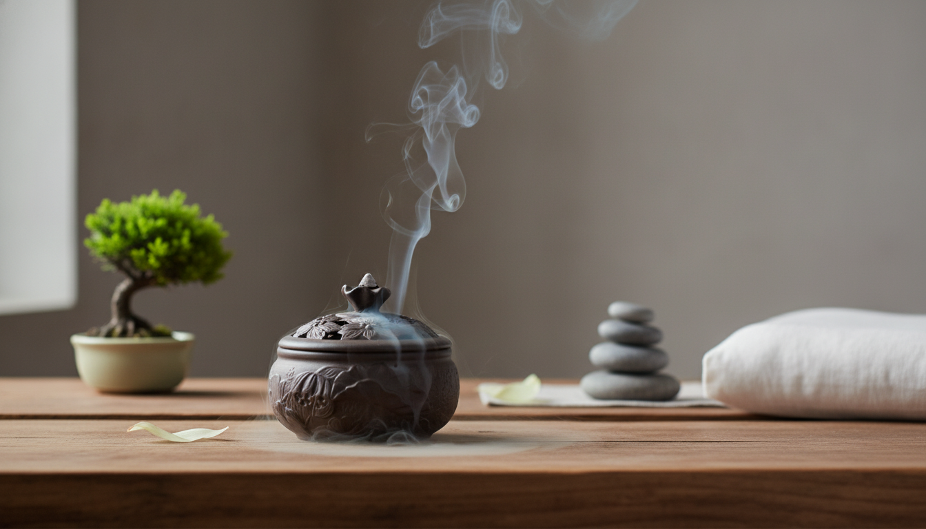 Lotus Ceramic Backflow Incense Burner: Smoke Waterfall Calm