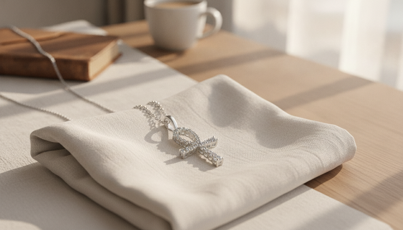 Moissanite Cross Necklace in 925 Silver: Daily Sparkle