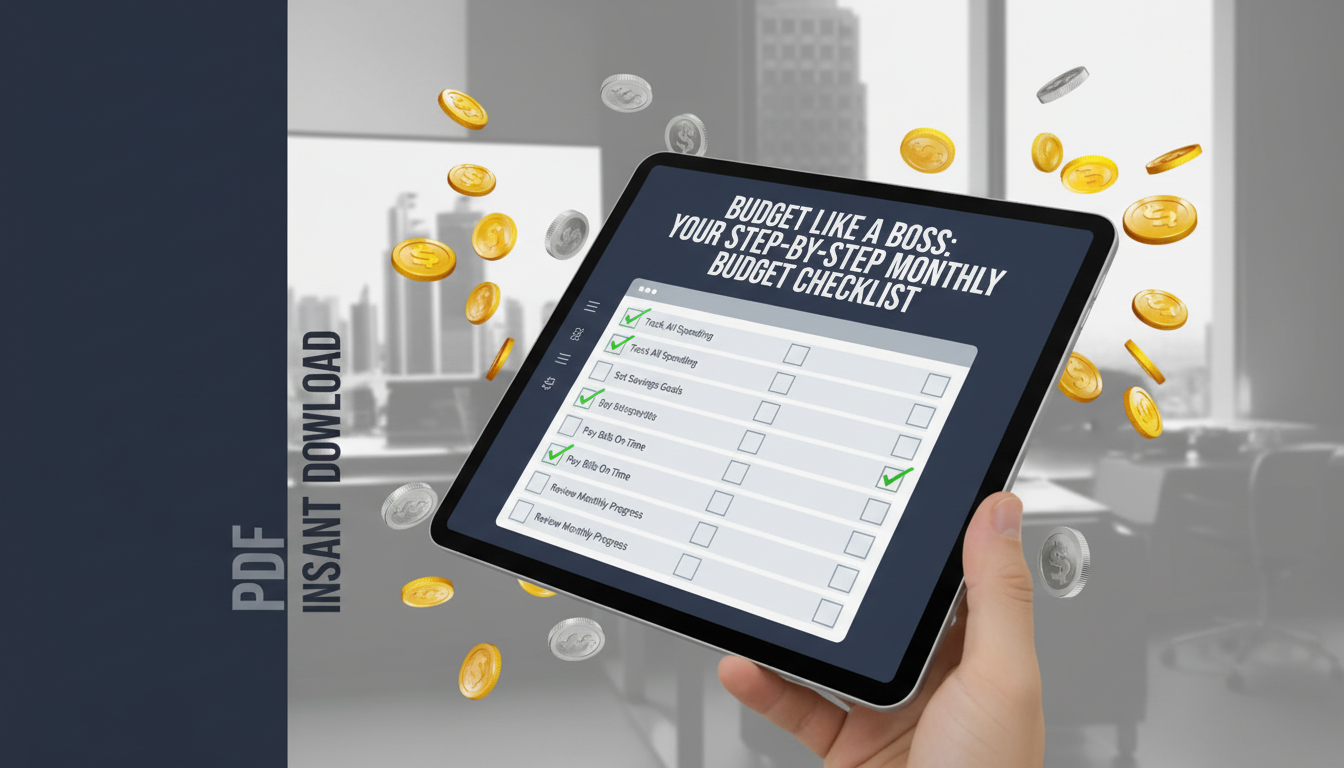 Monthly Budget Checklist: Plan, Automate & Review (PDF)